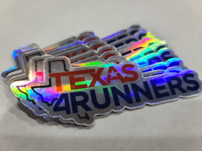 TX4R Holographic Die Cut Sticker