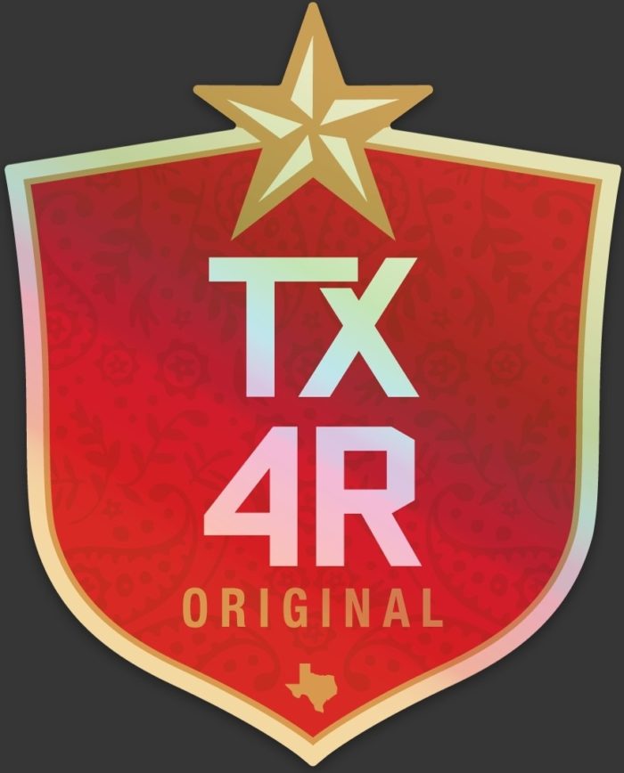 TX4R Single Star Die Cut Stickers