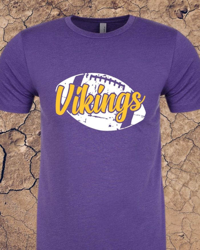 Vikings Grunge Football T-Shirt