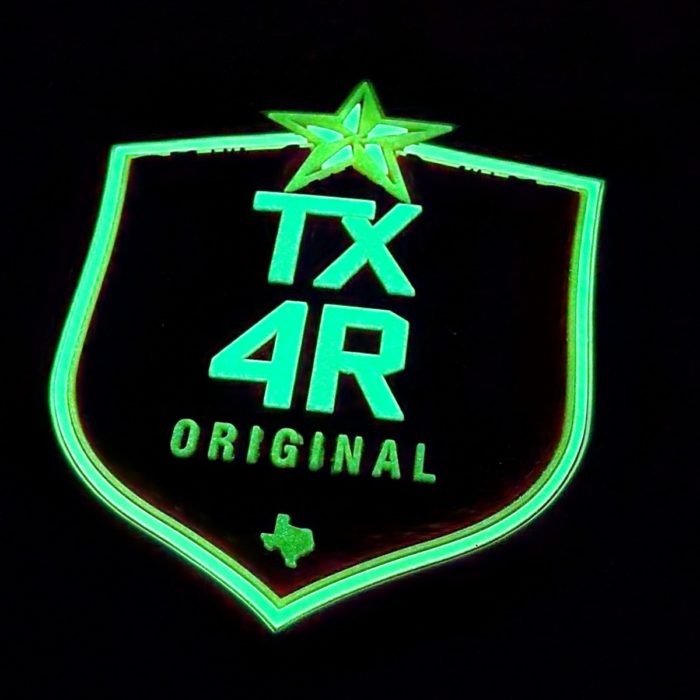 TX4R Single Star, Glow In The Dark PVC Patch - Image 3