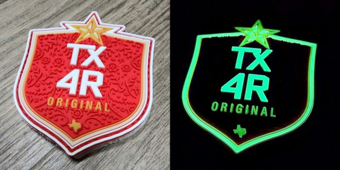 TX4R Single Star, Glow In The Dark PVC Patch - Image 4