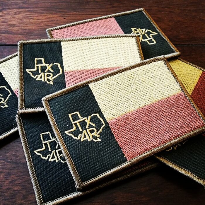 TX4R Texas Flag Olive, Embroidered Patch